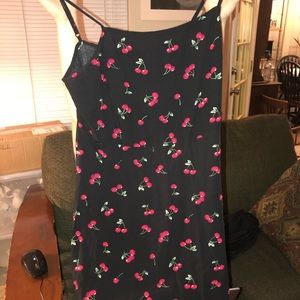 Black dress with cherries